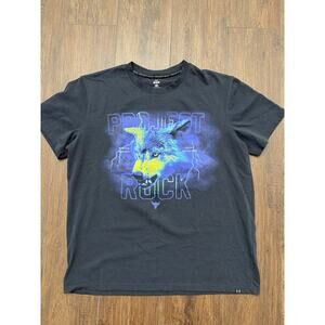 Under Armour Shirt Mens Large Project Rock Wolf Gym Training Casual Short Sleeve